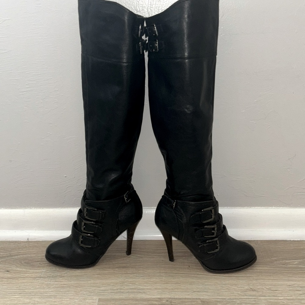 Aldo Vixen leather high heeled boots